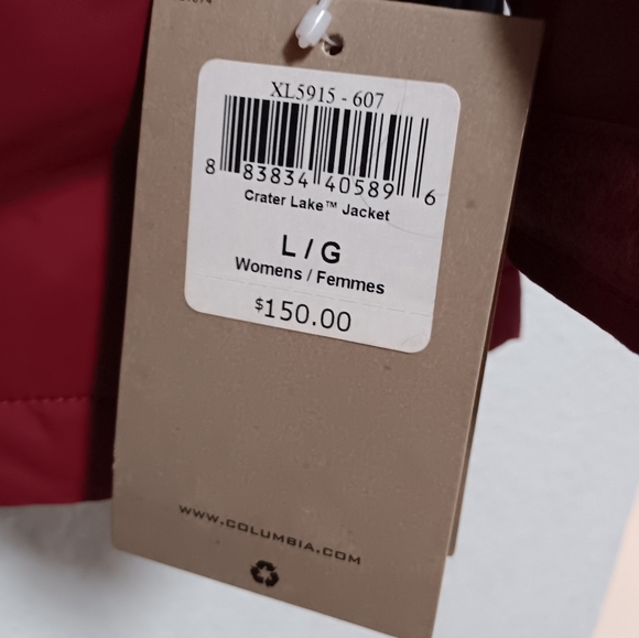 COLUMBIA Crater Lake NWT women's jacket, L - Picture 9 of 9